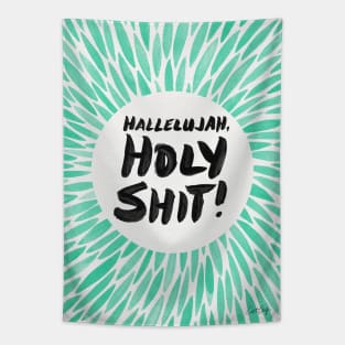 Hallelujah, Holy Shit! Mint Tapestry