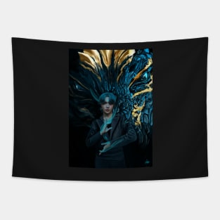 Lay Fanart - kpop illustration - Lit / Flying Apsaras Tapestry