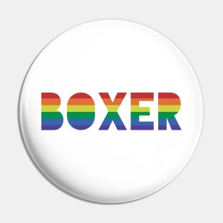 Boxing Gay Pride Boxers Pin