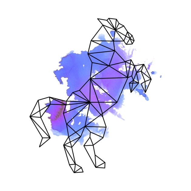 Geometric horse by RosanneCreates