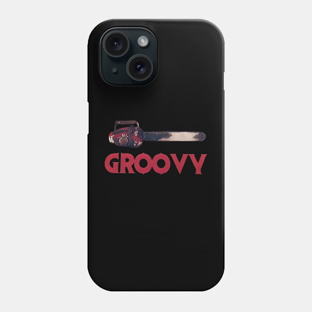 Groovy Chainsaw (RED) Phone Case by t-shirts for people who wear t-shirts