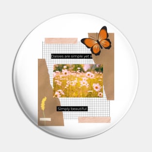 Scrapbook Daisy Pin