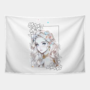 anime Flower Girl Tapestry