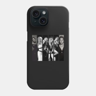 Helene Fischer vertical collage Black and White Phone Case