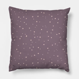 Pink stars on purple background Pillow