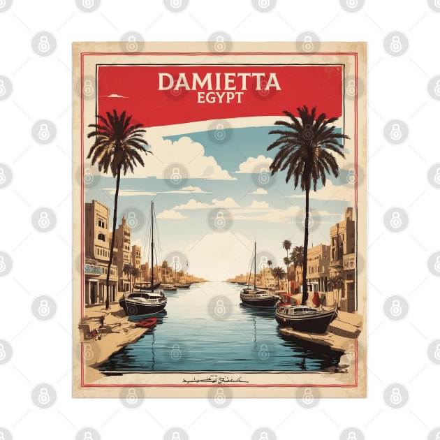 Damietta Egypt Vintage Poster Tourism by TravelersGems