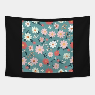 Minimalist Seamless Floral Pattern Flowers Texture Tapestry