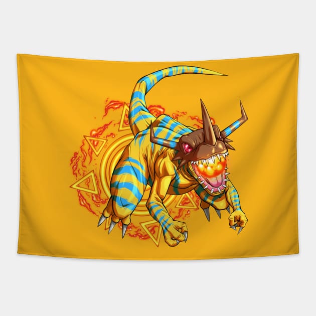 Greymon Digimon Adventure Tapestry by MattLopezArt