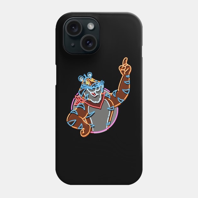 Tony the tiger neon bg Phone Case by AlanSchell76