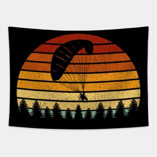 Vintage Sunset Paragliding Gift For Paragliders Tapestry