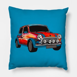 Mini Cooper with Psychedelic Bodywork Pillow