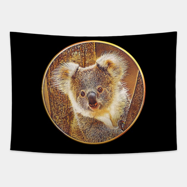 Koala safe Australia Tapestry by UMF - Fwo Faces Frog