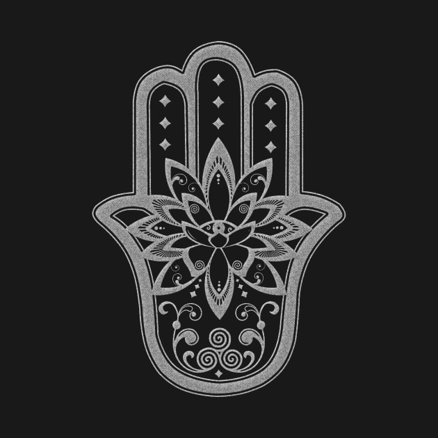 Hamsa Hand Lotus Flower by MellowGroove