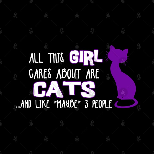 All this GIRL cares about are CATS ...and like *maybe* 3 people by The Lemon Stationery & Gift Co