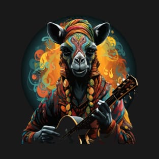 Okapi Playing Guitar T-Shirt