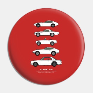 Classic JDM car collection Pin