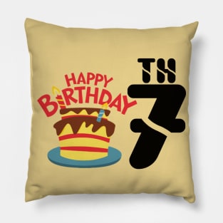 happy birthday 7th Pillow