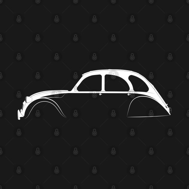 Citroen 2CV Silhouette by Car-Silhouettes