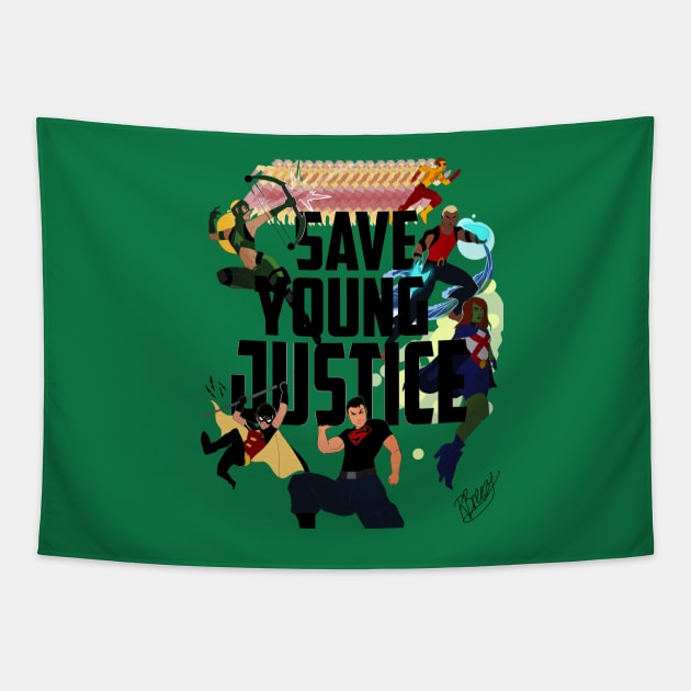 SAVE YOUNG JUSTICE by RHONA BREEZE Tapestry by Young Justice Needs A Season 3