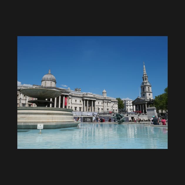 Trafalgar Square fountain in London by fantastic-designs