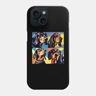 Black and Tan Coonhound Pop Art - Dog Lover Gifts Phone Case