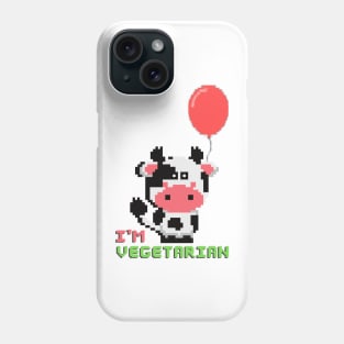 Vegetarian Cow with baloon Phone Case