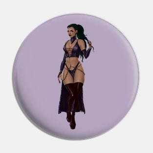 Dominatrix pinup in latex Pin