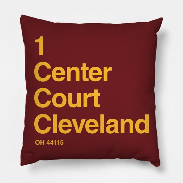 Cleveland Cavaliers Basketball Arena Pillow by Venue Pin