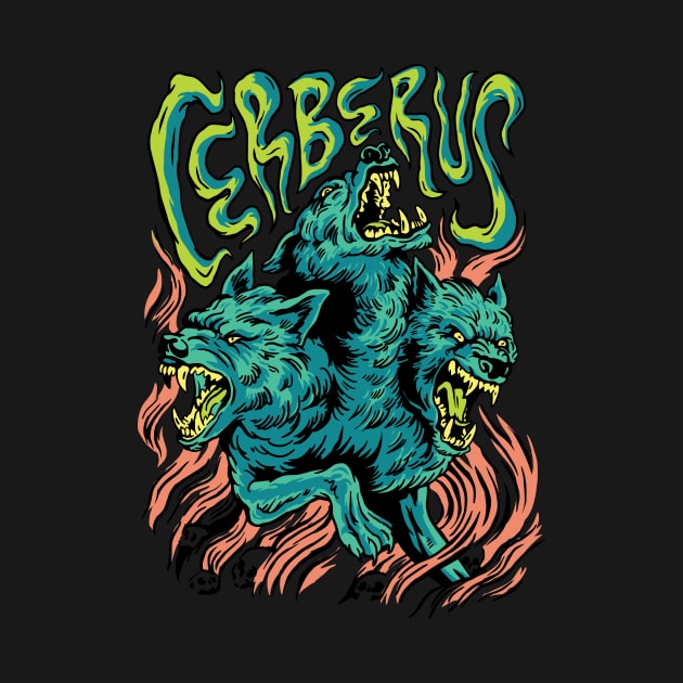 Cerberus Unleashed | Guardian of the Underworld | MyThocoMix by Popculture Tee Collection