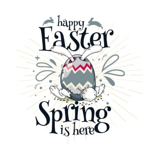 Happy Easter. Easter Bunny and Egg for design T-Shirt