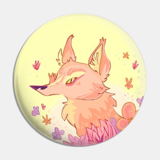 Flowery Fox Pin