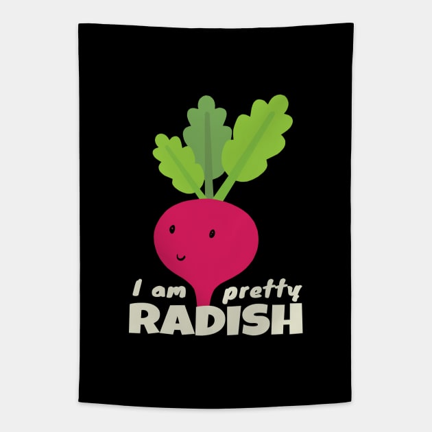 I am pretty Radish Tapestry by KewaleeTee