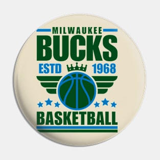 Milwaukee Bucks 1968 Basketball Retro Pin