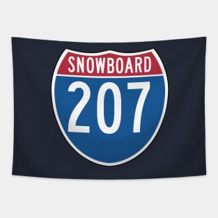 Snowboard Maine Tapestry