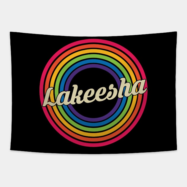 Lakeesha - Retro Rainbow Style Tapestry by MaydenArt