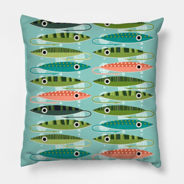 Fish Lure Pillow by spellstone.studio
