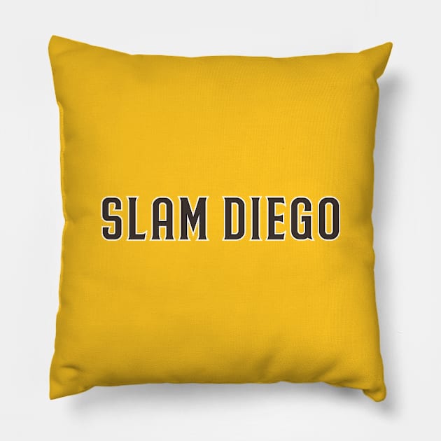 Slam Diego - Yellow Pillow by KFig21