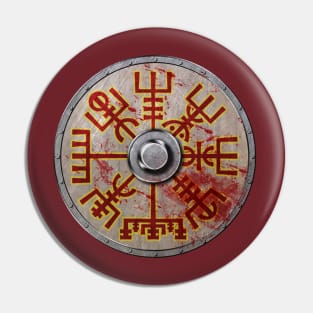 Viking Shield Design - Vegvisir Pin