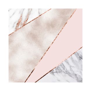 Shimmering rose gold with rose gold marble T-Shirt