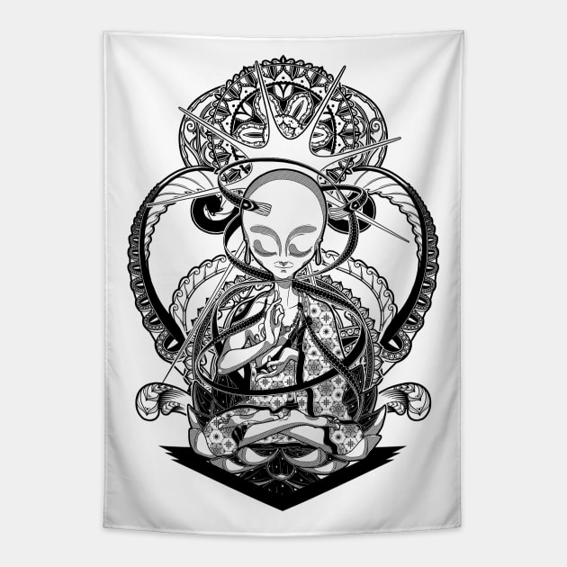 The alien Buddha Tapestry by ToleStyle