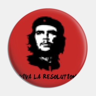 Viva La Resolution Pixel Che Guevara Pin