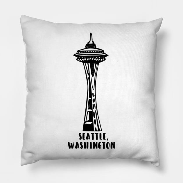 Seattle, Washington's Space Needle Pillow by gorff