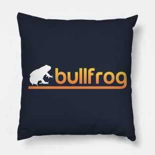 Bullfrog Silhouette Frogs Snakes Amphibians Animals Nature Lovers Pillow