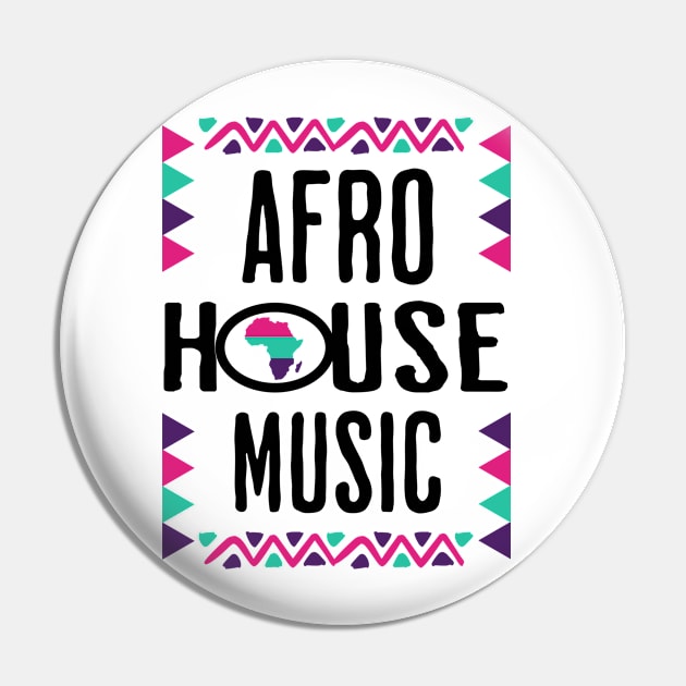 AFRO HOUSE - Continent Culture (Black/pink/teal/purple) Pin by DISCOTHREADZ 