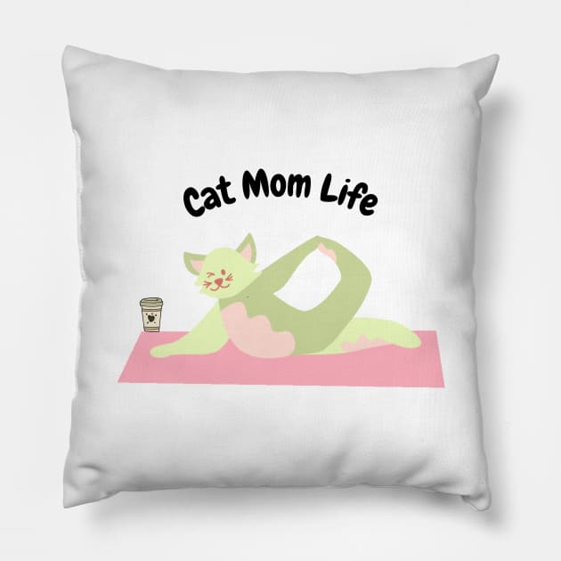 I am a proud cat mom Mom Gift Pillow by Mission Bear