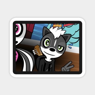 Melville the Guitarist Skunk (Variant 2) Magnet