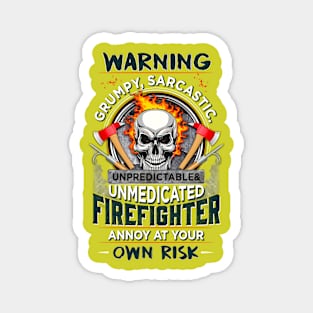 Grumpy Firefighter Magnet