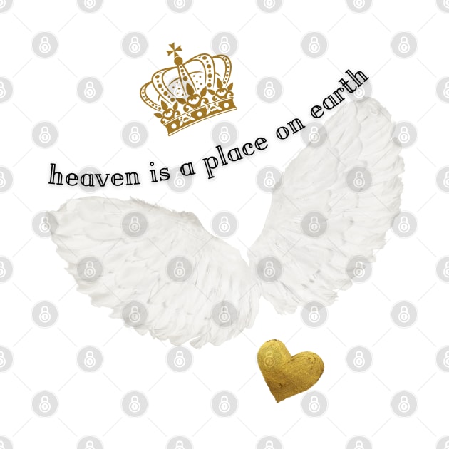 Angel wings heaven is a place on earth by Once Upon a Find Couture 