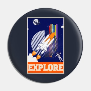 Explore 80s Retro Pin