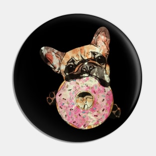 French bulldog sweet donut for frenchie lover Pin